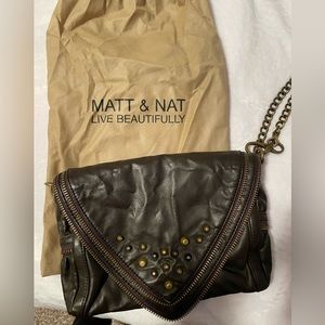 Matt & Nat Crossbody Purse. Chocolate Brown.